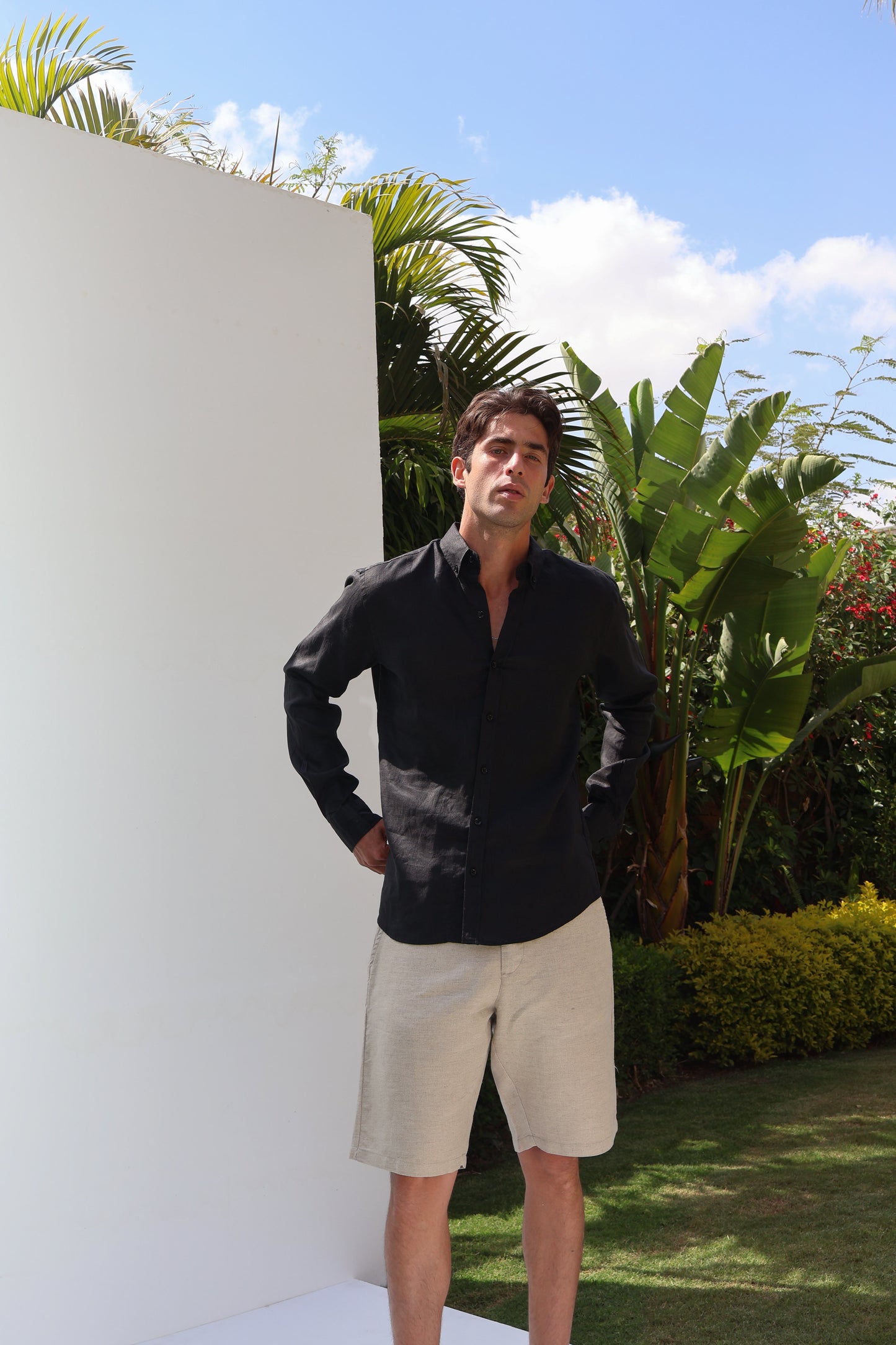 Black Premium Linen Shirt
