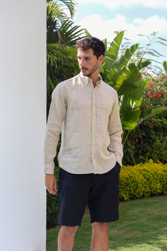 Beige Premium Linen Shirt
