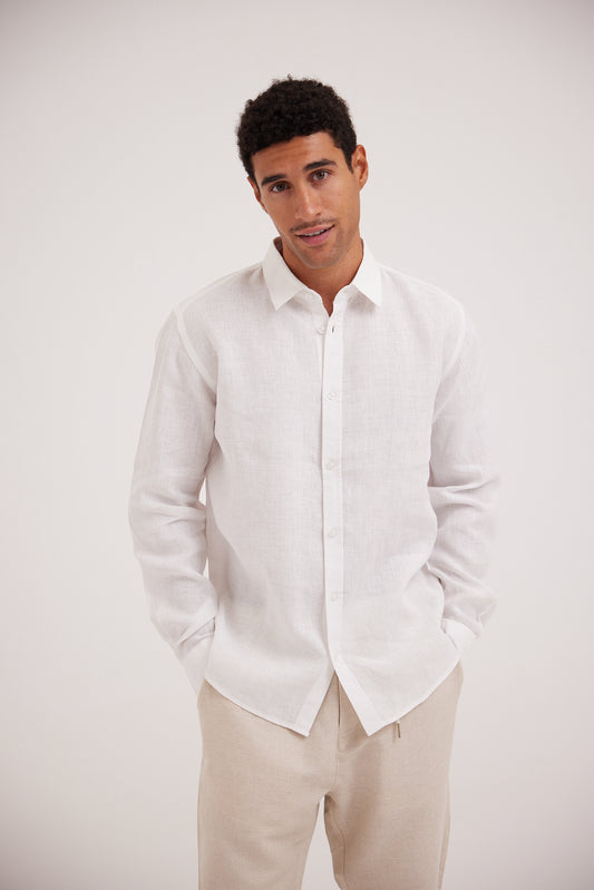 White Linen Shirt