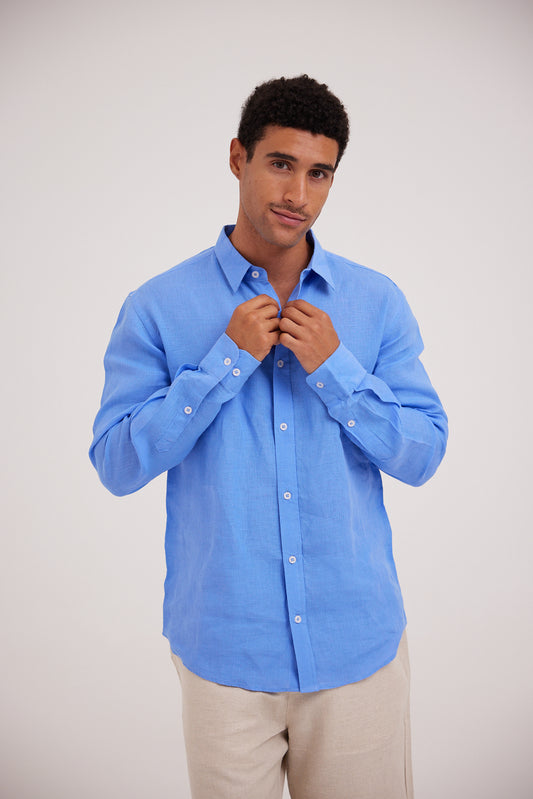 Blue Linen Shirt