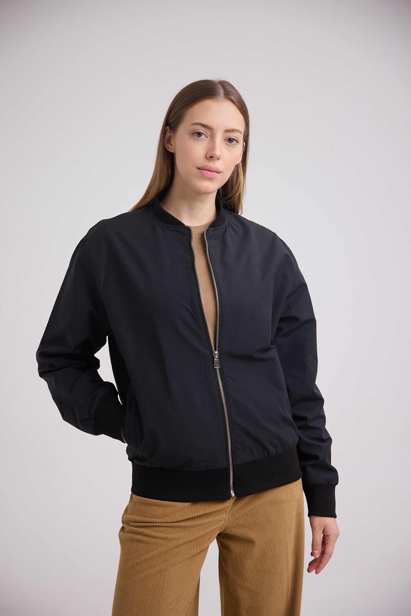 Women's Microfiber Bomber Jacket